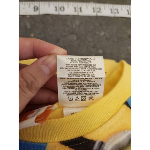 Minions Flannel Pajamas‎ Sleepwear Set Size 4 / 5 block Minion Boys 2 Pcs New - Picture 6 of 9